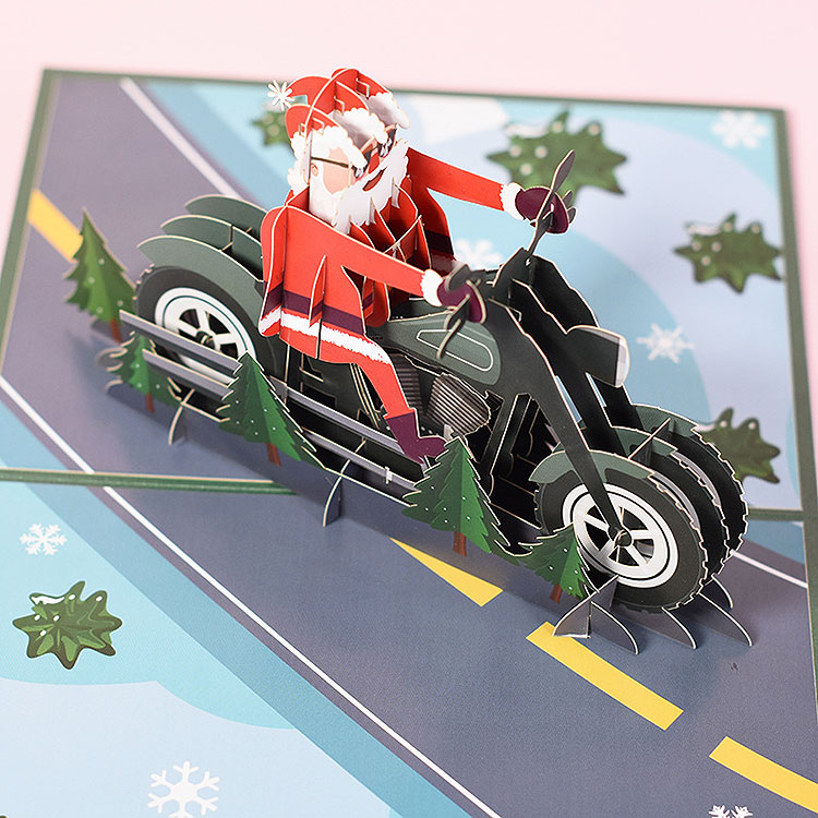 クリスマス カード グリーティングカード クリスマスカード 立体 メッセージカード 3D 飛び出す ポップアップ プレゼント パーティー サンタクロース Xmas｜faith-roots｜03
