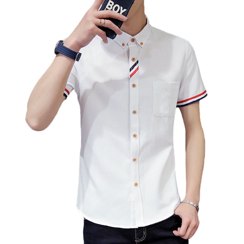 トリコロール オックスフォード ボタンダウンシャツ 半袖 M 4xl メンズ カジュアルシャツ 無地シャツ 半袖シャツ 白シャツ Chs 0002 Chs 0002 Non Rubbish 通販 Yahoo ショッピング