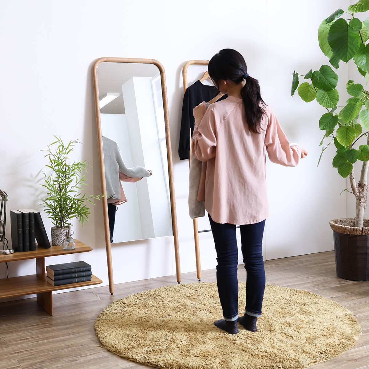 fullKuro スタンドミラー 関家具 スーク 姿見 全身鏡 新品 関家具 スーク 姿見 スタイルミラー 全身鏡 鏡 160cm 幅55 ミラー 55