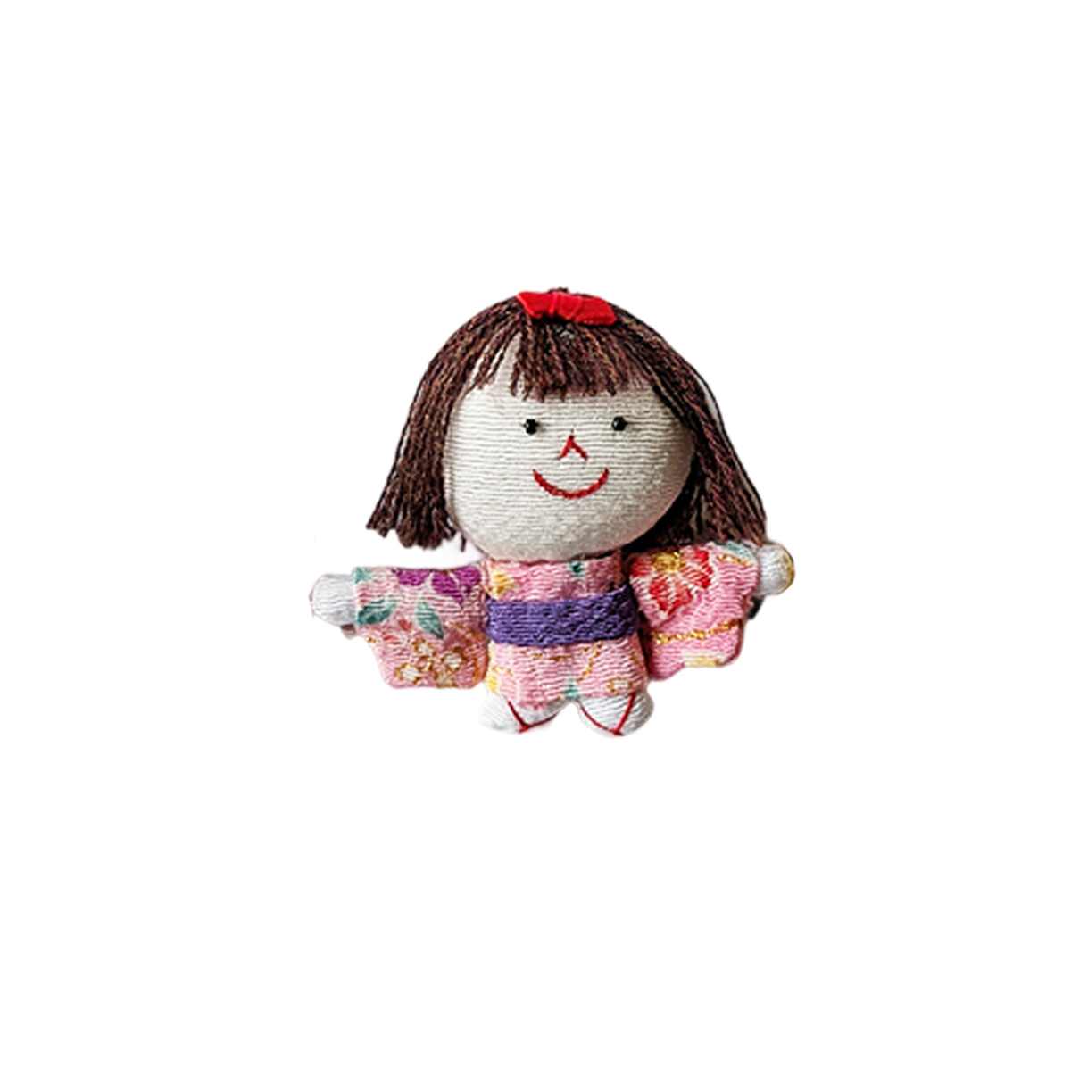 ちりめん細工 可愛い昔の女の子 お人形 和小物 安らぎを与える