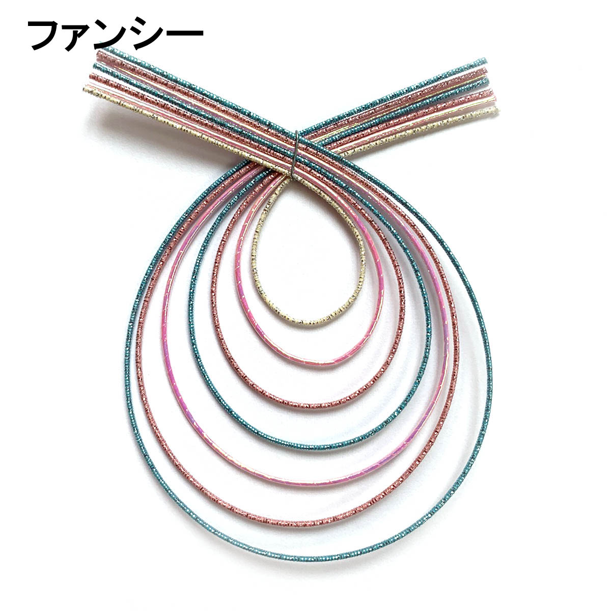 お正月飾り 水引細工 カラフルリング（10個入） 水引リース 祝儀袋にも