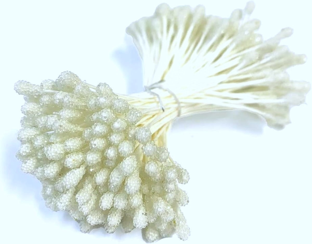 ペップ 花芯 花材 ガラスペップ 白 （1袋50本入） めしべ おしべになる