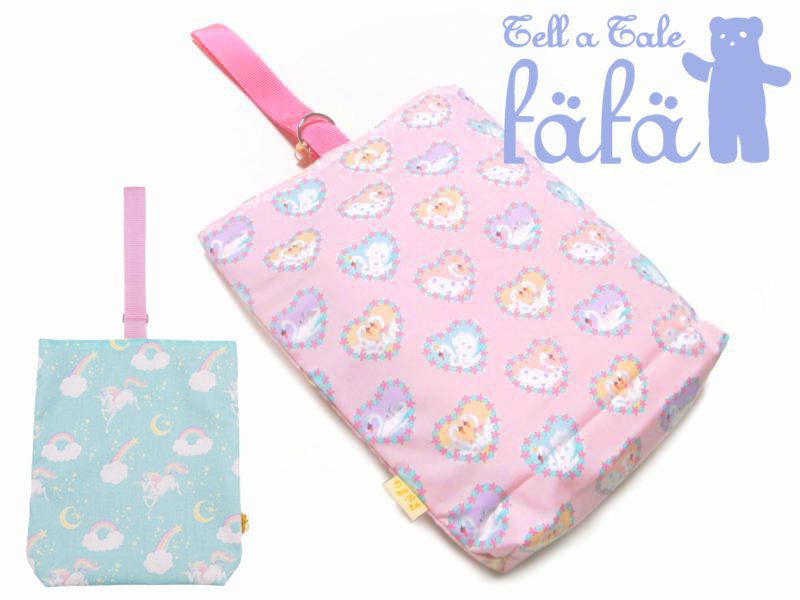fafa 「GOGOハートフレームスワン柄シューズポーチ」（F）