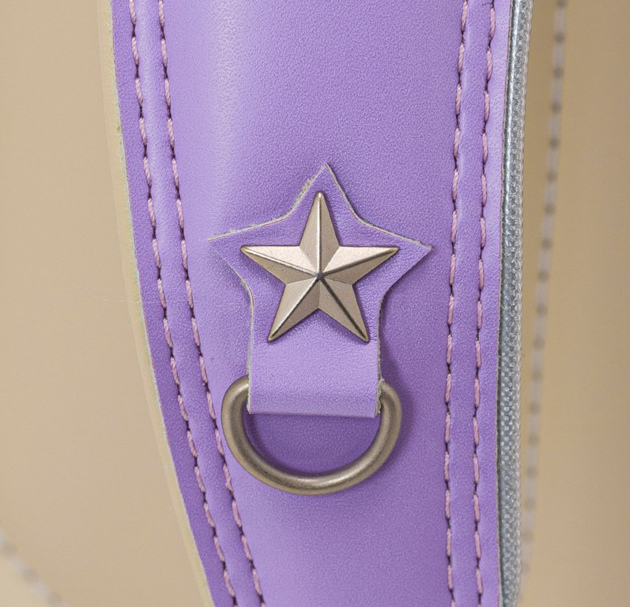 fafaランドセル クラリーノ スカラップ刺しゅう キューブ型 POWDER PINK×LILAC