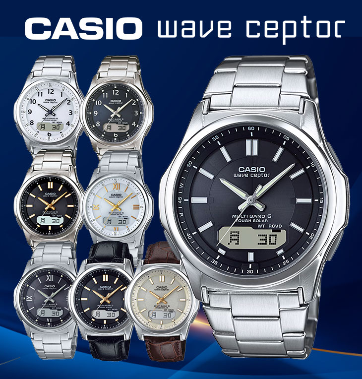wave ceptor カシオ 電波ソーラー 腕時計 メンズ CASIO ウェーブ