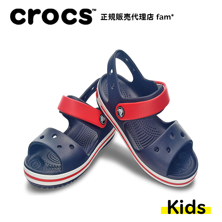 クロックス crocs【キッズ サンダル】Crocband Sandal Kids/クロックバンド サンダル キッズ/ネイビーｘレッド｜##｜famshoe｜02