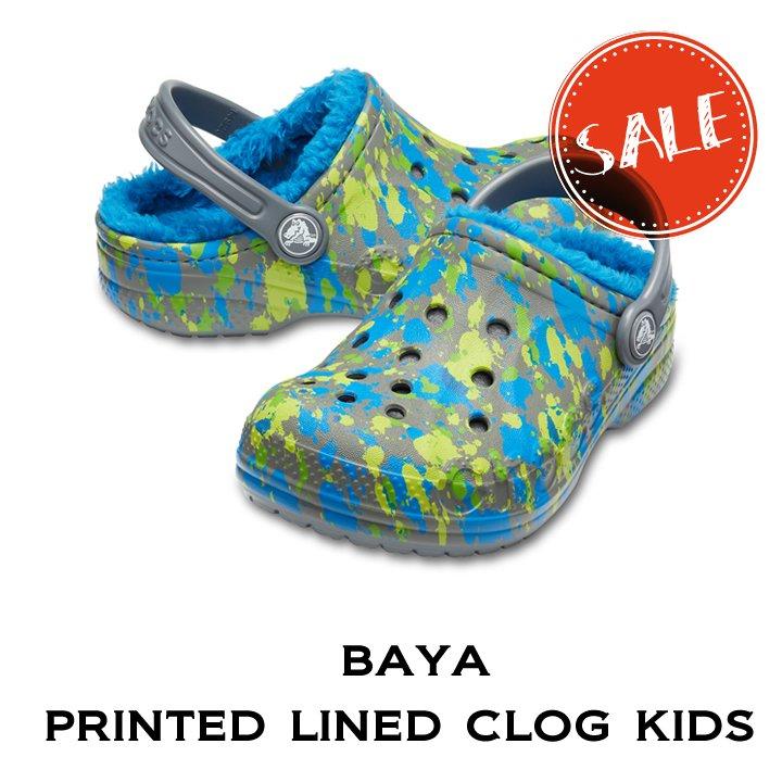 クロックス crocs【キッズ ボア】Baya Printed Lined Clog Kids/バヤ プリンテッド ラインド クロッグ キッズ｜##  :205888-999:crocs正規販売代理店 fam - 通販 - Yahoo!ショッピング