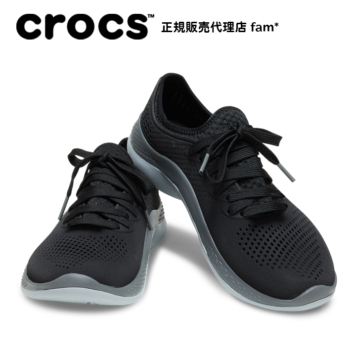 クロックス crocs【メンズ スニーカー】LiteRide 360 Pacer Ms/ライトライド 360 ペイサー  メン/ブラック×スレートグレー｜##