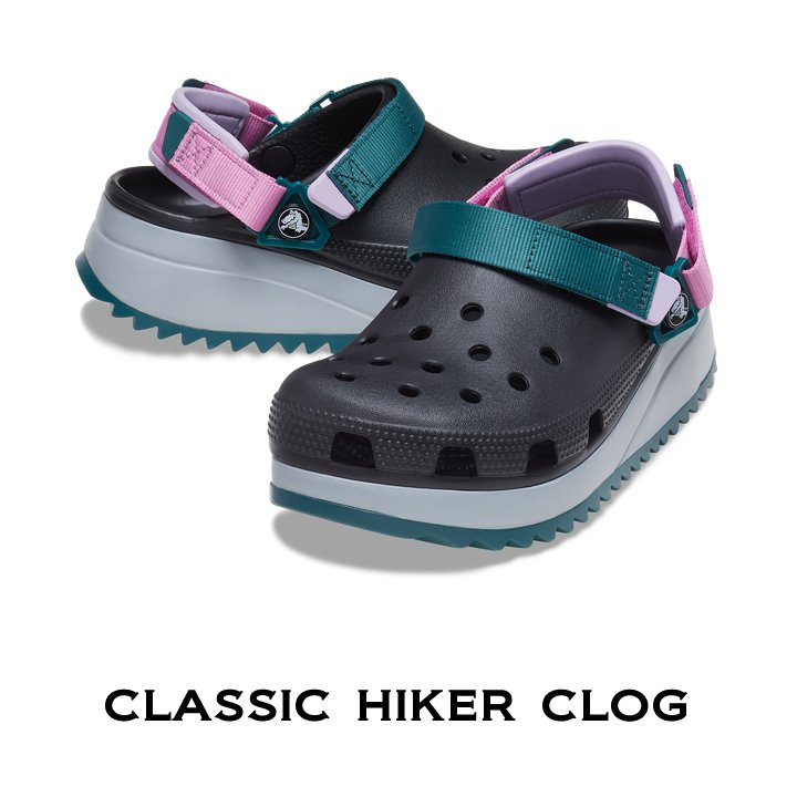 クロックス crocs【メンズ レディース サンダル】Classic Hiker Clog/クラシック ハイカー クロッグ/マルチ×ブラック/厚底｜##  :206772-988-7000:crocs正規販売代理店 fam - 通販 - Yahoo!ショッピング