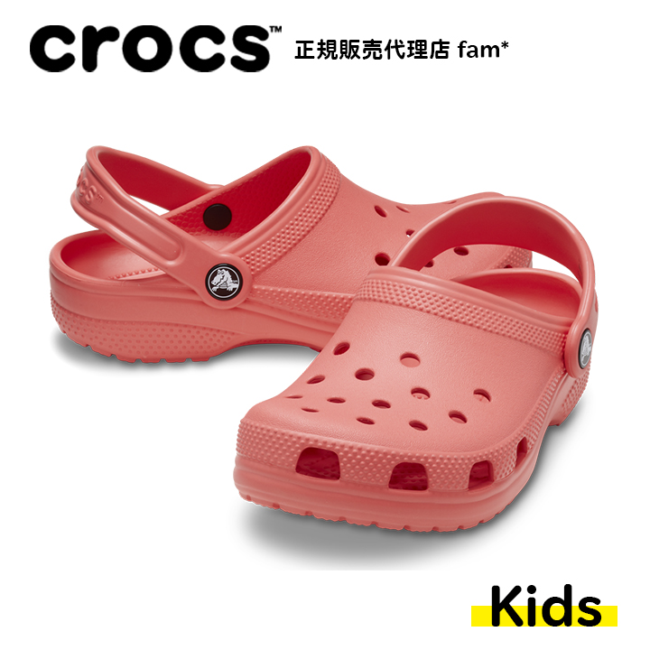 クロックス crocs【キッズ サンダル】Classic Clog K/クラシック クロッグ K/ネオン ウォーターメロン｜##｜famshoe｜02