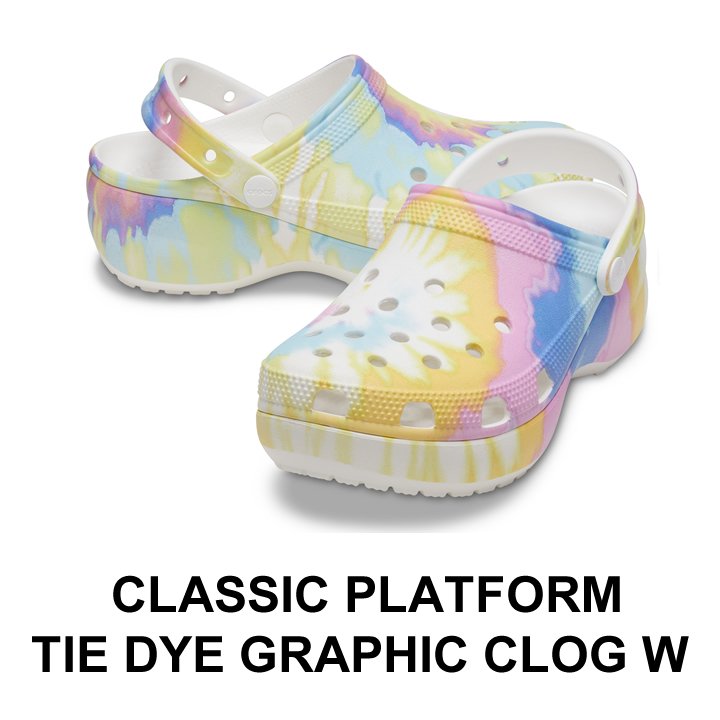 クロックス crocs【レディース サンダル】Classic Platform Tie Dye Graphic Clog w/クラシック  プラットフォーム タイダイ グラフィック クロッグ W｜## :207151-94s:crocs正規販売代理店 fam - 通販 -  Yahoo!ショッピング