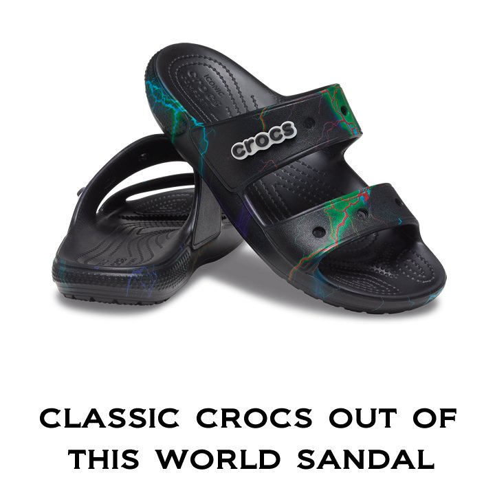 クロックス crocs【メンズ レディース サンダル】Classic Crocs Out of This World Sandal /クラシック  クロックス アウト オブ ディス ワールド サンダル｜## :207248-0GZ-3200:crocs正規販売代理店 fam - 通販 -  Yahoo!ショッピング