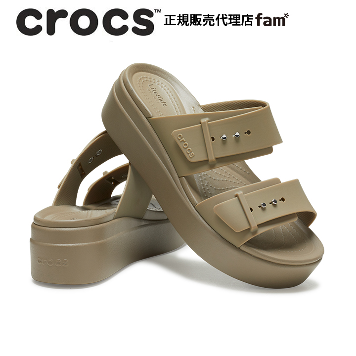 クロックス crocs【レディース サンダル】Brooklyn Buckle Low Wedge W