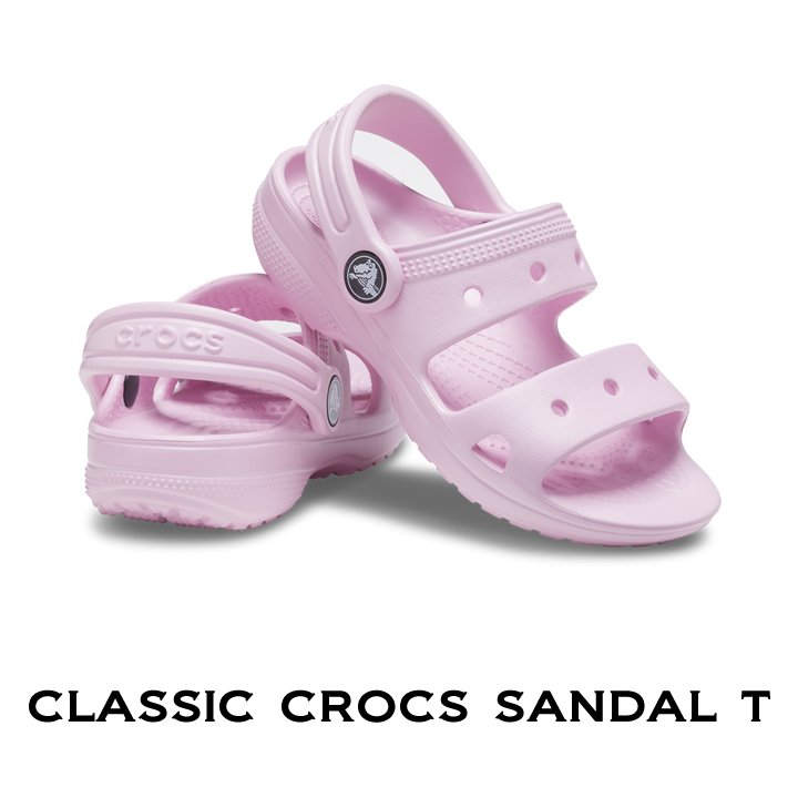 クロックス crocs【キッズ サンダル】Classic Crocs Sandal T/クラッシク クロックス サンダル T/バレリーナピンク｜**  :207537-6GD-2600:crocs正規販売代理店 fam - 通販 - Yahoo!ショッピング