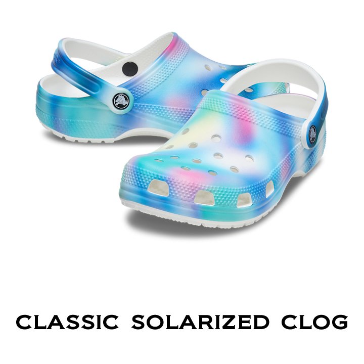 クロックス crocs【メンズ レディース サンダル】Classic Solarized Clog/クラシック ソーライズ クロッグ/ホワイト×マルチ｜##  :207556-94S-5500:crocs正規販売代理店 fam - 通販 - Yahoo!ショッピング