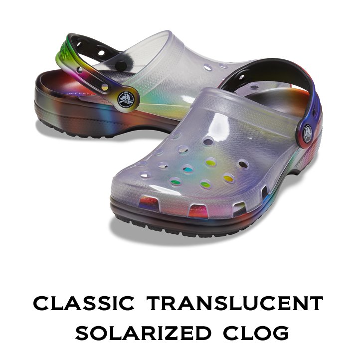 クロックス crocs【メンズ レディース サンダル】Classic Translucent Solarized Clog/クラシック  トランスルーセント ソーライズ クロッグ/Bk×mlt｜## :207558-0C4-6000:crocs正規販売代理店 fam - 通販 -  Yahoo!ショッピング