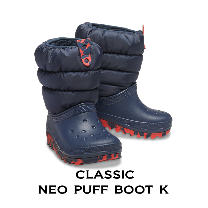 クロックス crocs【キッズ ブーツ】Classic Neo Puff Boot K/クラッシク ネオ パフ ブーツ K/ネイビー｜##