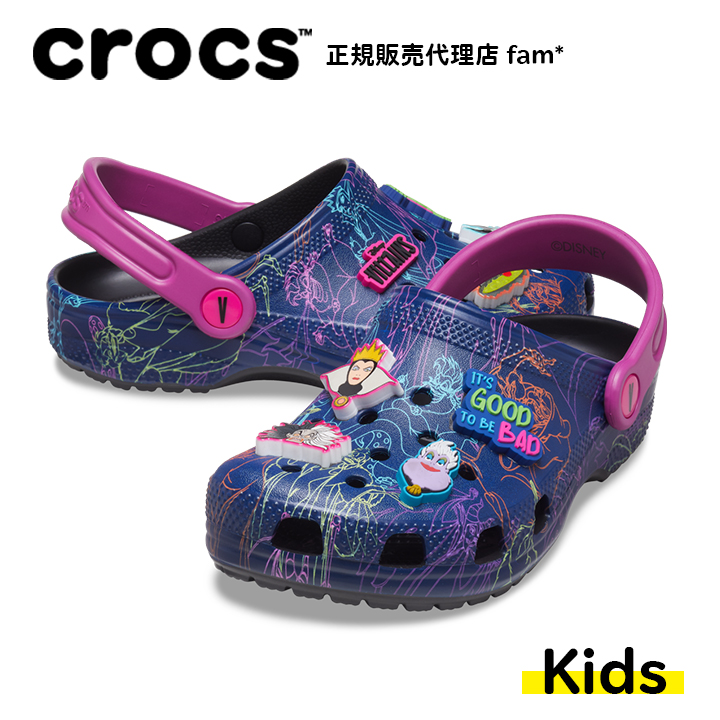 クロックス crocs【キッズ サンダル】Classic Fun Lab Disney Villains Clog K/クラシック ファン ラブ  ディズニー 「ヴィランズ」 クロッグ K /ブラック｜##