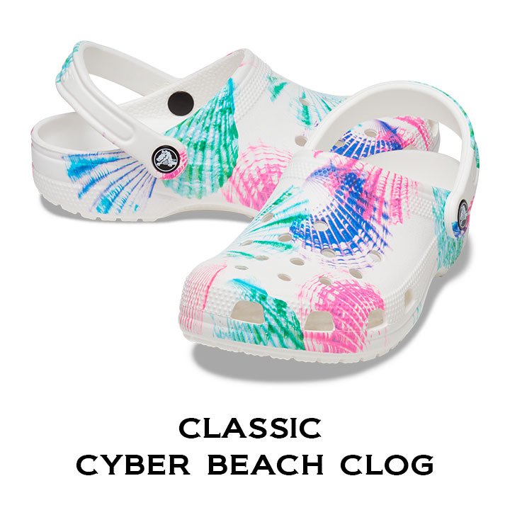 クロックス crocs【メンズ レディース サンダル】Classic Cyber Beach Clog/クラシック サイバー ビーチ クロッグ/マルチｘ ホワイト｜## :207858-928-5500:crocs正規販売代理店 fam - 通販 - Yahoo!ショッピング