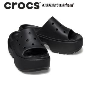 クロックス crocs【メンズ レディース ボア】Stomp Slide/ストンプ スライド/ブラッ...