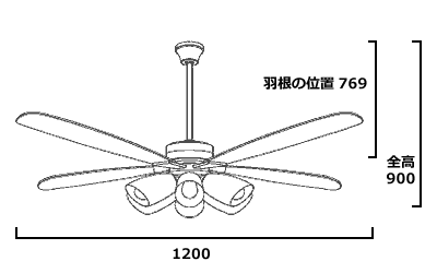 YCF-112W6SS/YCF-112W + P60W + LED133CWF 傾斜対応 LED 昼白色 6灯 DAIKO(ダイコー)製シーリングファンライト