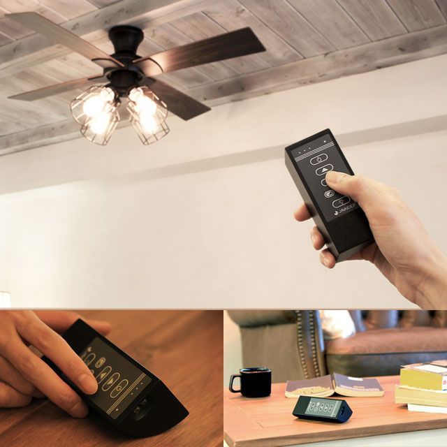 JE-CF001V + LD2620 / ,JAVALO ELF VINTAGE（ヴィンテージ）Collection  LED 電球色 4灯 軽量 Life on Products(ライフオンプロダクツ)製シーリングファンライト
