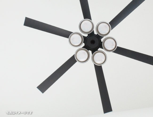 WF249P1 + WF289PR + WF738P1,高演色LED [R15]  大風量 傾斜対応 LED 調光・光色切替(電球色-昼白色) 6灯 軽量 ODELIC(オーデリック)製シーリングファンライト