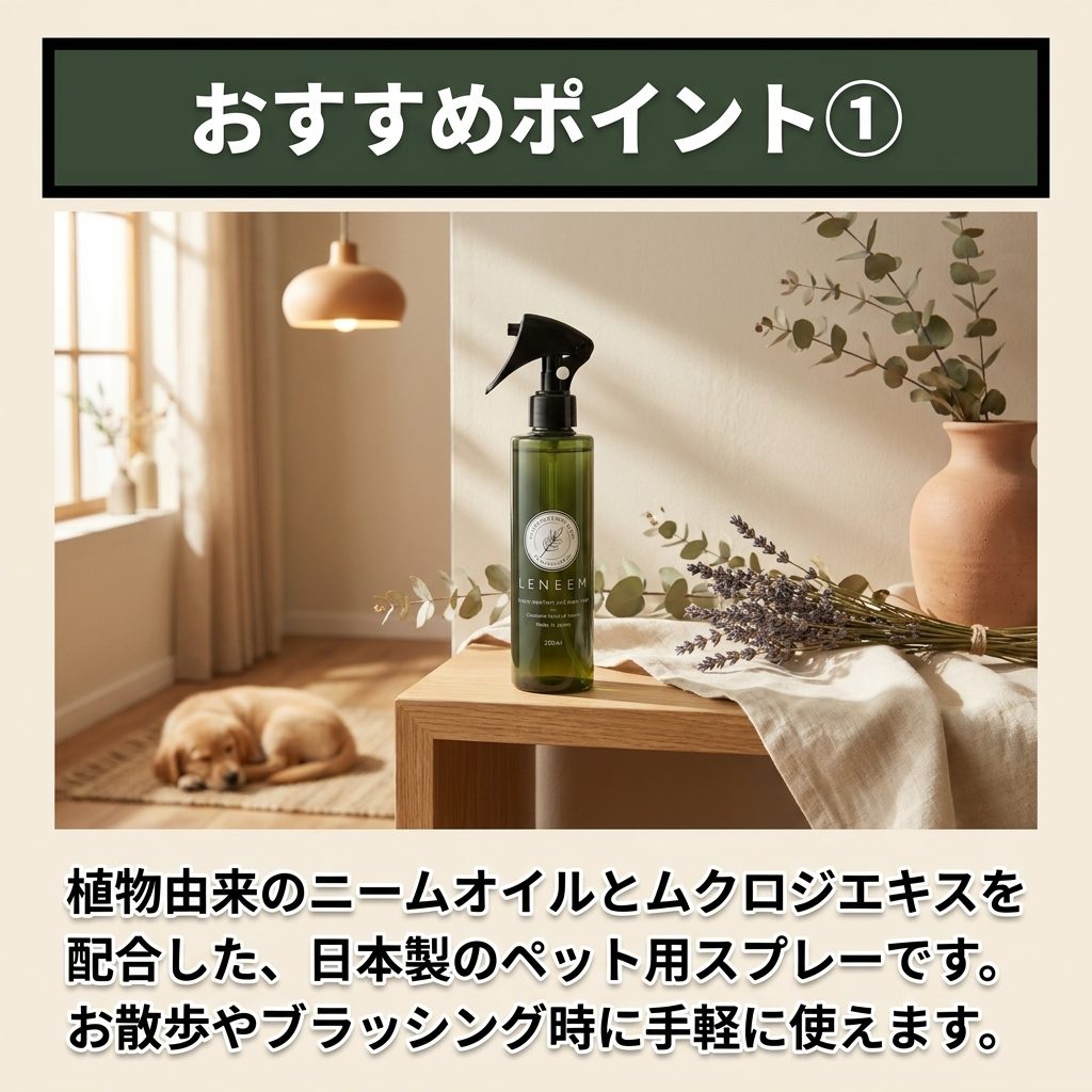 LENEEM レニーム ペット用 虫除け 毛艶スプレー 200ml x1個 犬 猫