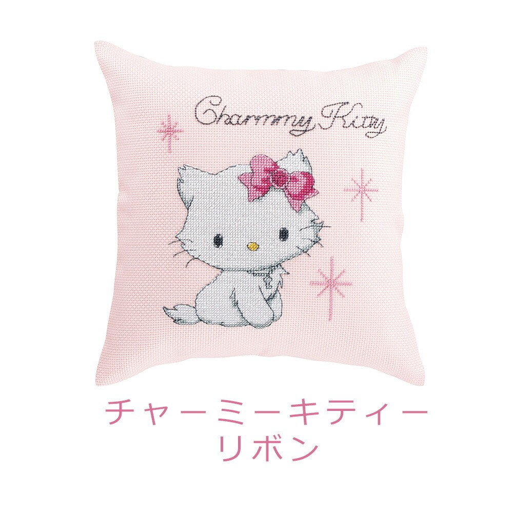 VIVITIX ハローキティ ドラゴン刺繍クッション 美品2個セット Olympus（オリムパス） 刺繍キット クロスステッチ サンリオ