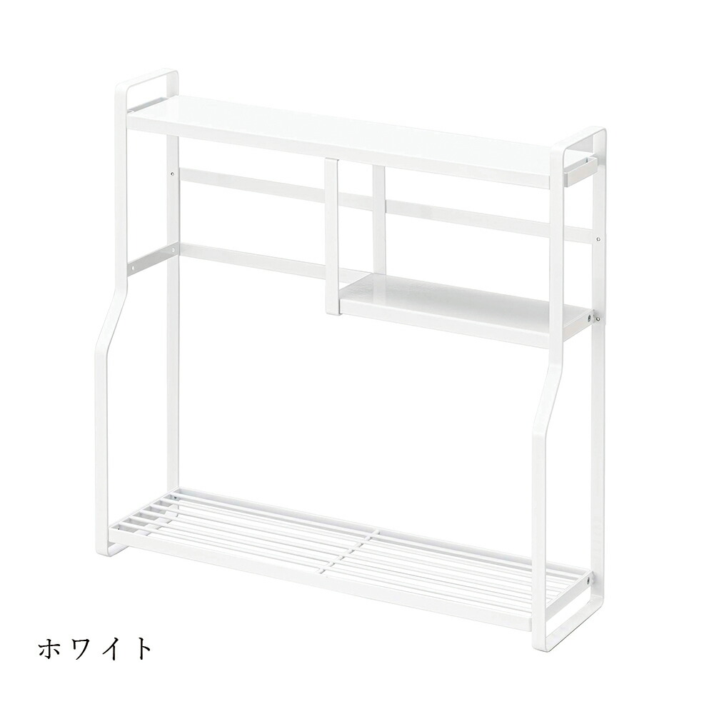 コンロ奥ラック タワー tower 山崎実業 コンロサイドラック コンロ周り 収納 調味料 スパイス 小物 キッチンツール 隙間 棚 台所 キッチン メーカー直送品 | tower | 01