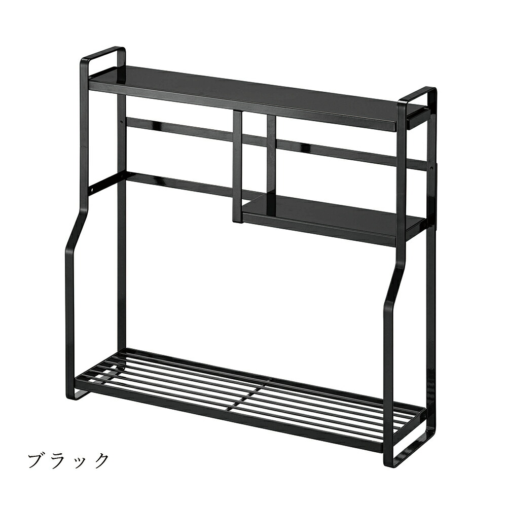 コンロ奥ラック タワー tower 山崎実業 コンロサイドラック コンロ周り 収納 調味料 スパイス 小物 キッチンツール 隙間 棚 台所 キッチン メーカー直送品 | tower | 02