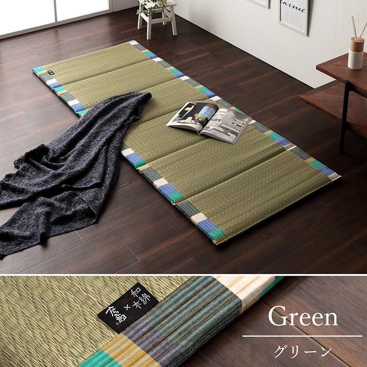 い草 い草マット 70×180cm い草マットレス 6つ折りマット ごろ寝マット 国産 日本製 コンパクト 収納 和風柄 和柄 天然素材 涼しい 柔らか 爆買 ギフト_1