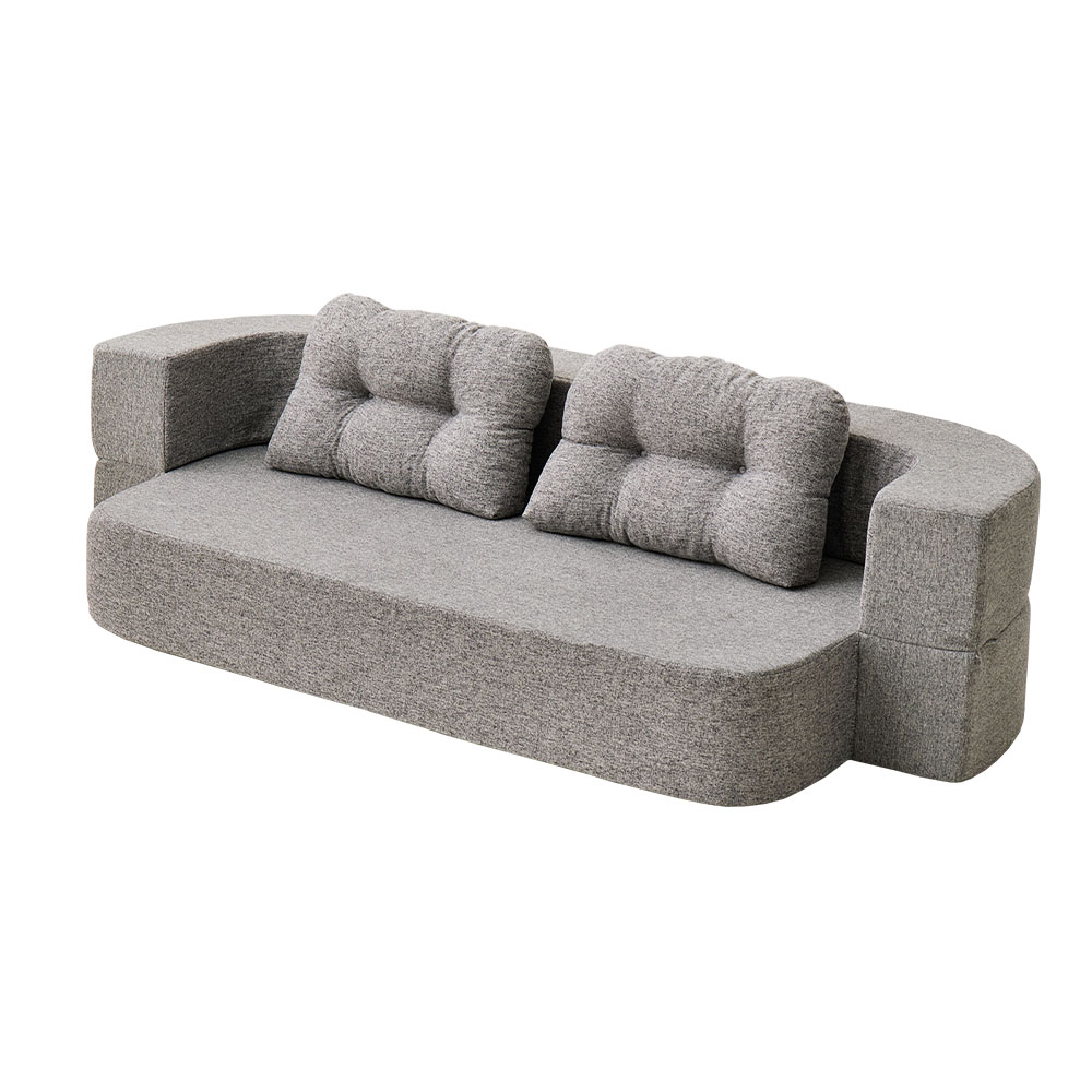 グレー ジュ　ソファベッド クッション付き ソファーベッド　グレー　ベージュ グレー ジュ ソファベッド クッション付き ソファーベッド グレー