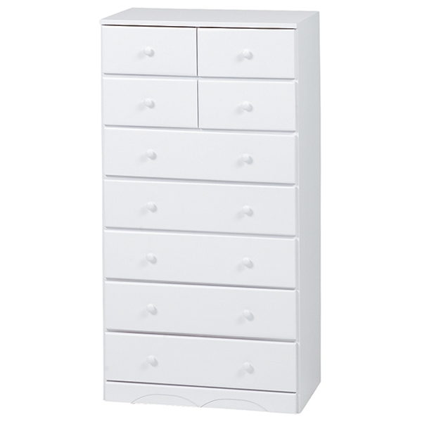 チェスト 引出し 9杯 幅60 高さ116 白 収納 木製 おしゃれ 完成品 整理