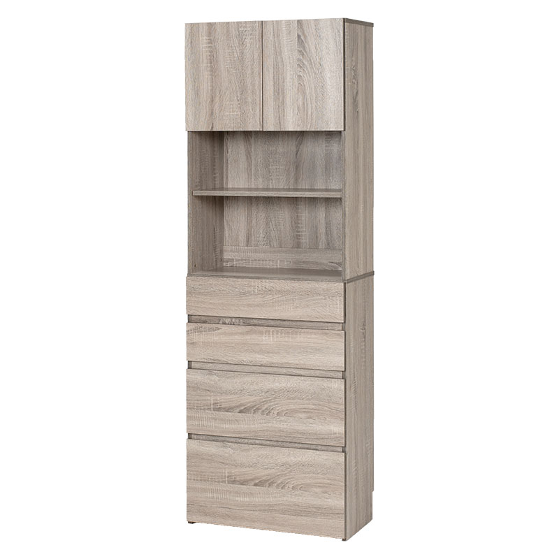 キャビネット 幅60 ハイタイプ 木製 おしゃれ 白 奥行30 隙間収納 薄型