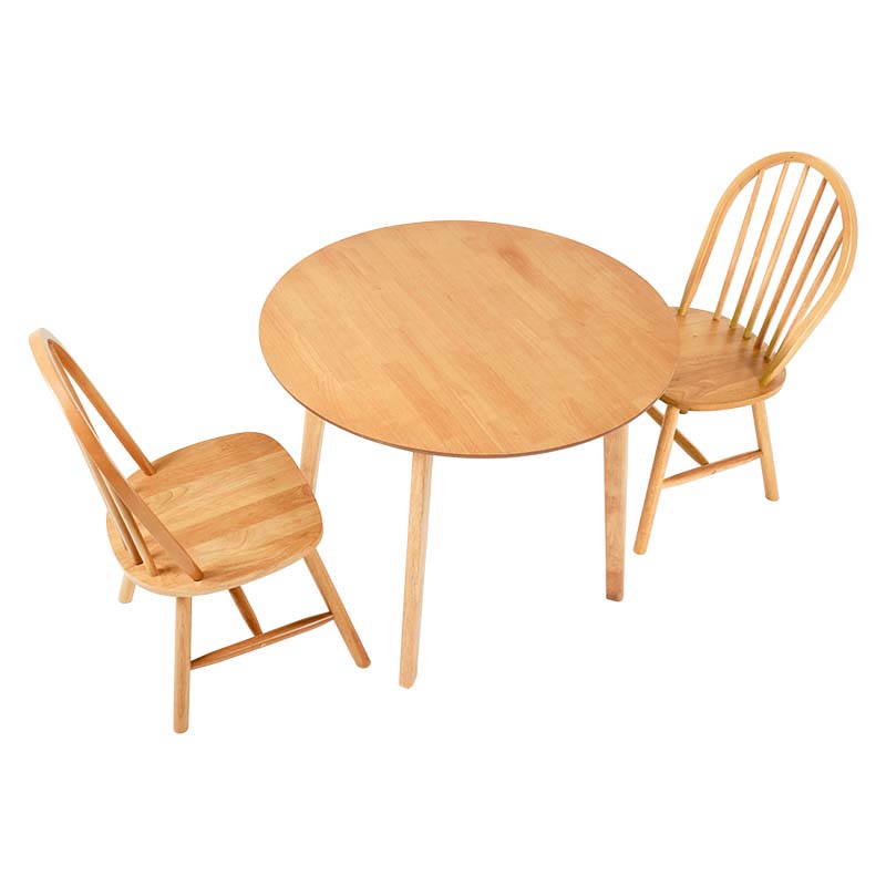 ダイニングテーブルセット 2人用 幅90 丸 テーブル チェア 木製 天然木