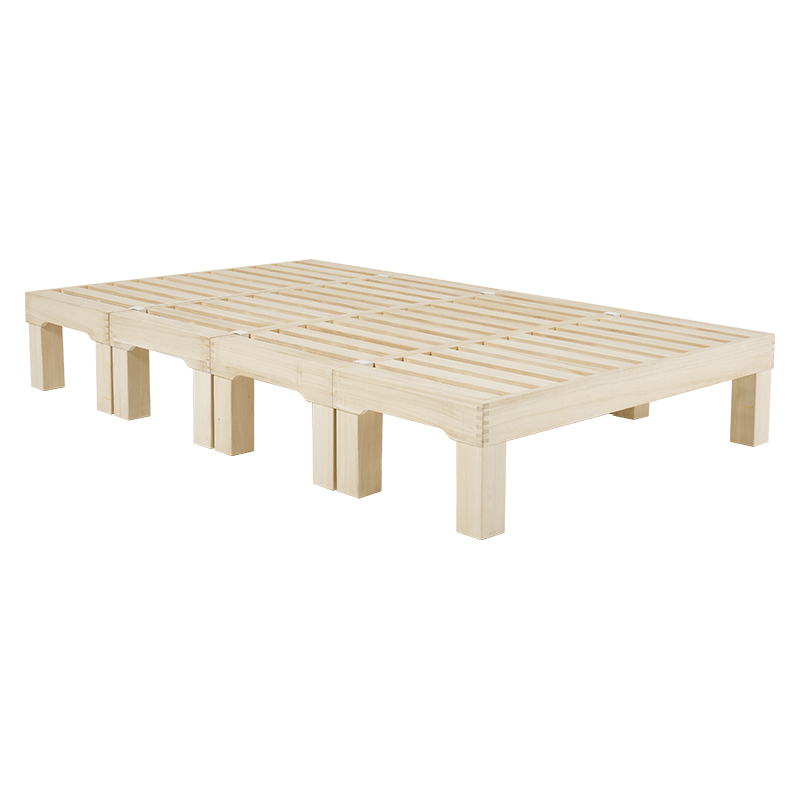 スノコベッド フレーム セミダブル 高さ調整 桐 分割式 おしゃれ ハイ