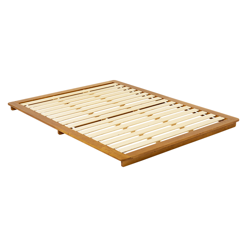 新品未使用品　ベッドフレーム ナチュラル　すのこベッド　ローベッド すのこベッド ダブル ステージベッド フレーム ローベッド 木製 天然木