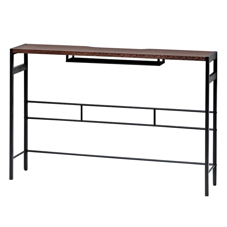 モニターデスク 台 サブ サイド スリム 幅125 木製 スチール モニター