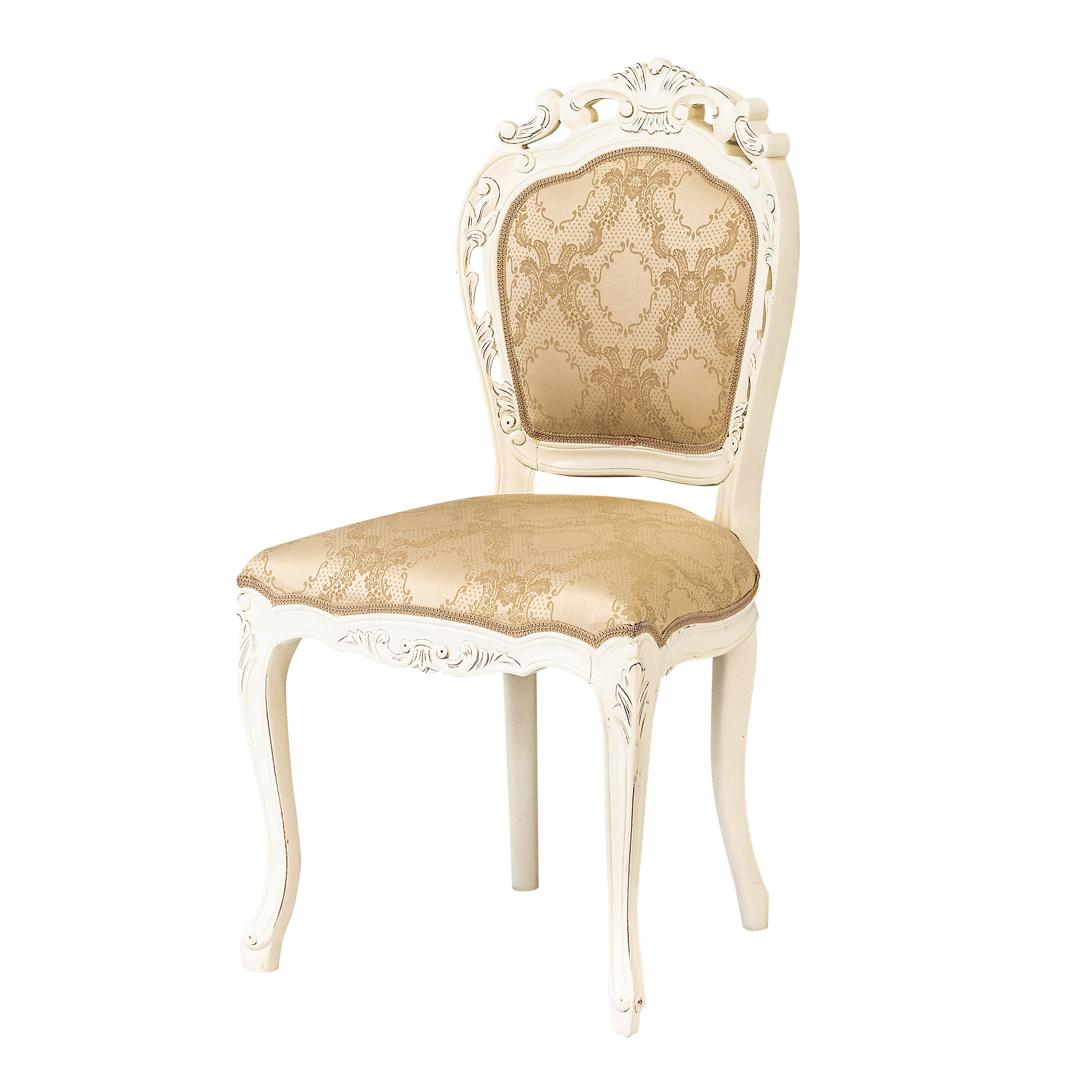 ダイニングチェア おしゃれ 白 肘なし アンティーク 完成品 木製 食卓