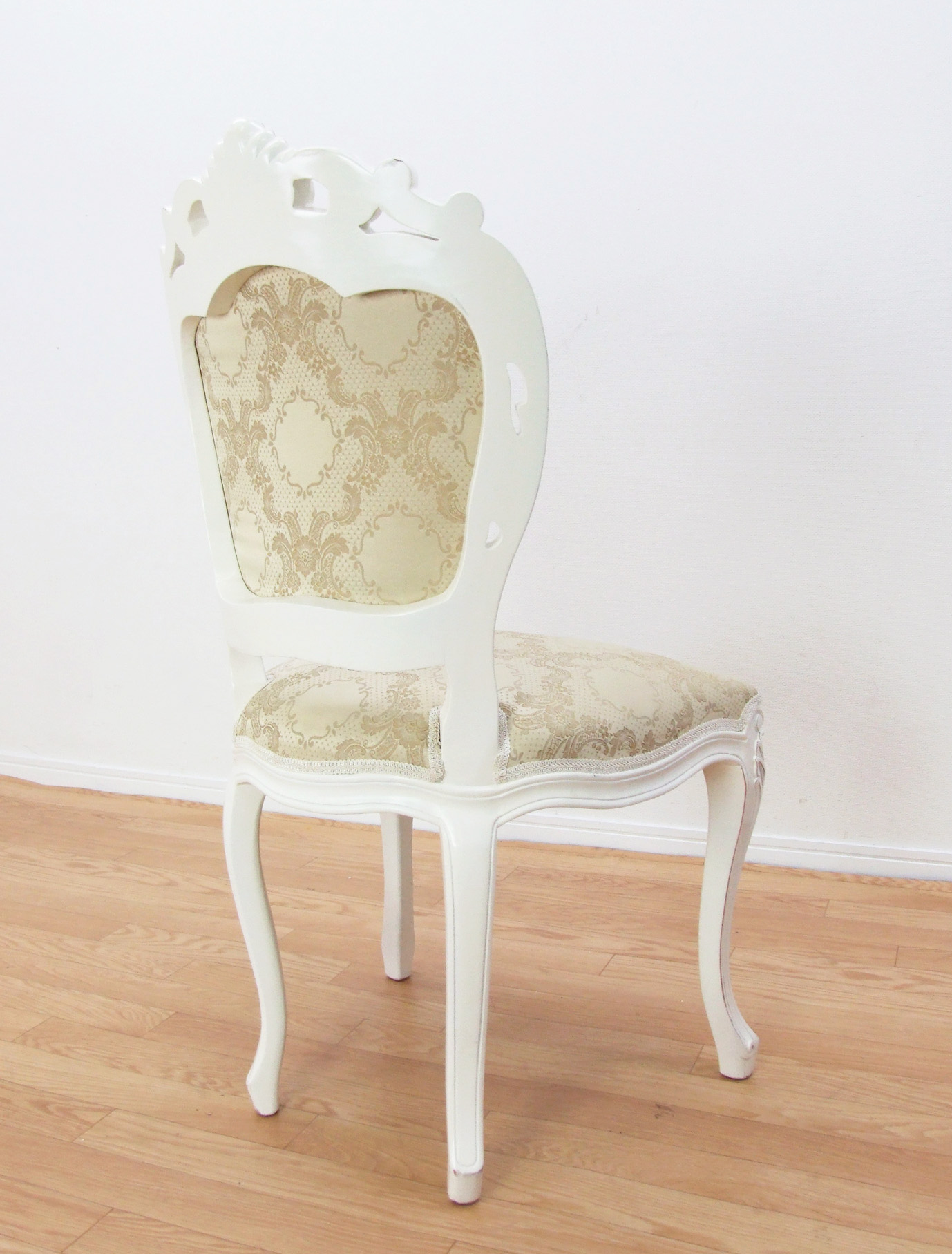 ダイニングチェア おしゃれ 白 肘なし アンティーク 完成品 木製 食卓