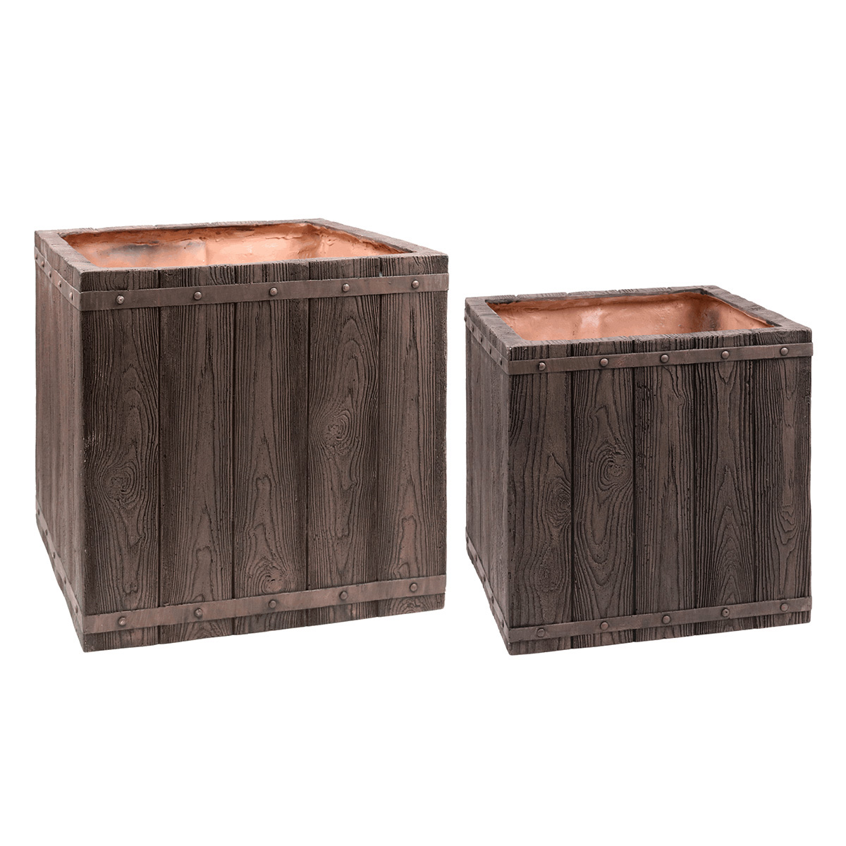 プランター 植木鉢 大型 正方形 大小2個セット 幅40 50 おしゃれ 北欧