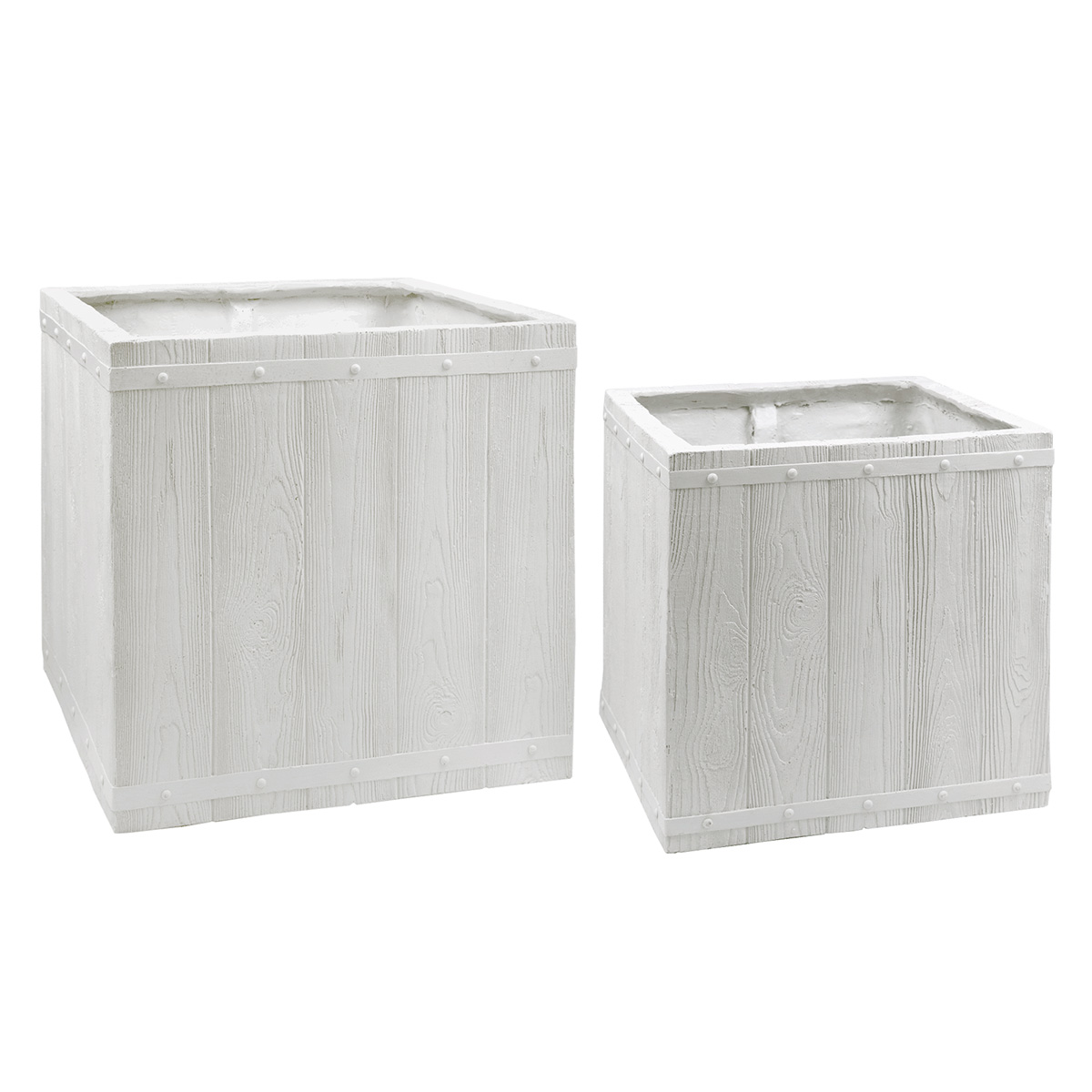 プランター 植木鉢 大型 正方形 大小2個セット 幅40 50 おしゃれ 北欧