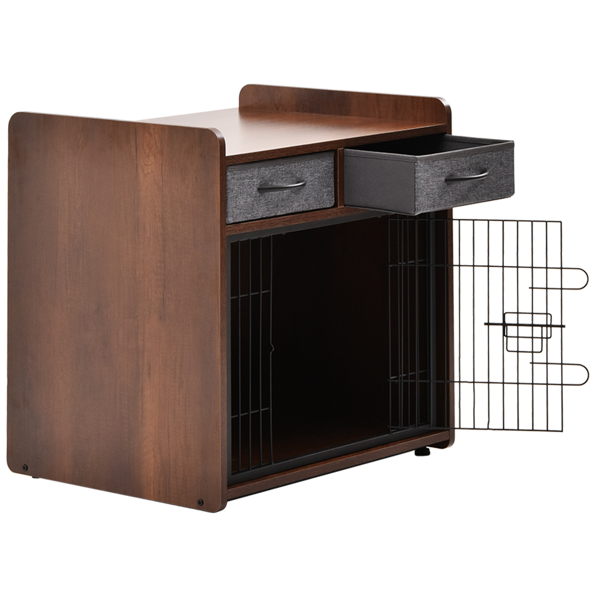 ペットゲージ ペットサークル ケージ 小型 犬 犬用 屋根付き 木製 約