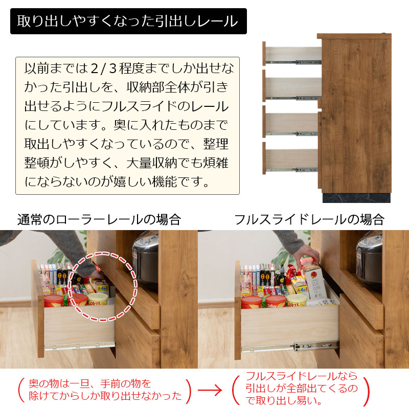 キッチンカウンター 幅100cm 日本製 完成品 北欧 ヴィンテージ 大型