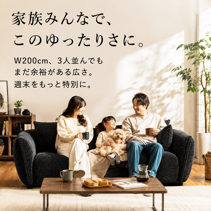 フォロー割【新品】170㎝幅 ロー/ハイ兼用 ごろ寝 ソファ　3人掛け ソファー 3人掛け 組立て開梱設置付き 北欧 幅200 おしゃれ 肘掛け