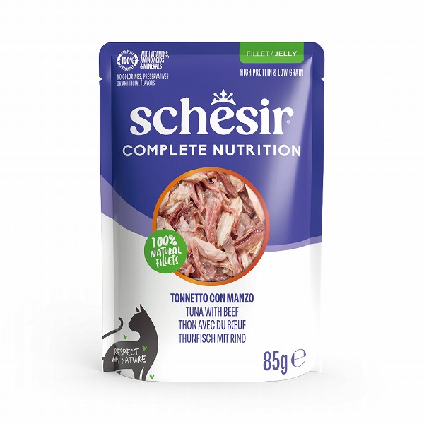 NEW 選べる7種類 成猫用 シシア ゼリータイプ パウチ 85g 総合栄養食 キャットフード Schesir | シシア | 07