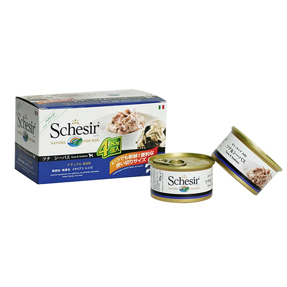 【在庫限りで終売】ドッグフード ウェット 成犬用 シシア 「ツナ シーバス（スズキ）」 85g×4個パック 缶詰 無添加 無着色 | シシア | 07