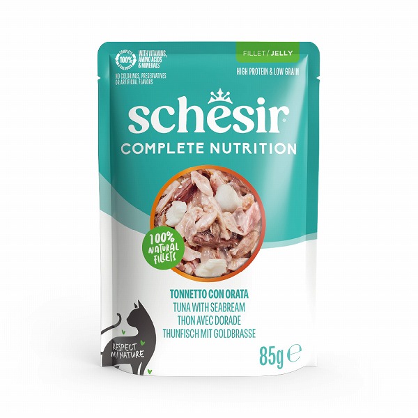 NEW 選べる7種類 成猫用 シシア ゼリータイプ パウチ 85g 総合栄養食 キャットフード Schesir | シシア | 04