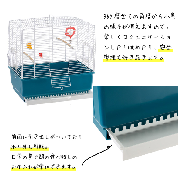 ferplast（ファープラスト） 鳥かご 鳥 小鳥 用 リコード 3 ホワイト